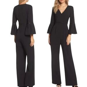 ELIZA J Wide Leg Bell Sleeve Jumpsuit